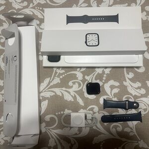 Apple Watch with Midnight Blue Band